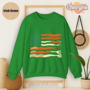 Sweatshirt Brisket Butts Ribs Freedom Irish