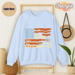 Sweatshirt Brisket Butts Ribs Freedom Light