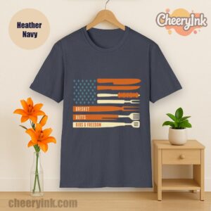 Tshirt Brisket Butts Ribs Freedom Heather