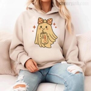 Hoodie Diet Coke Halloween Ghost Bow 11