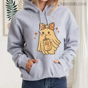 Hoodie Diet Coke Halloween Ghost Bow 21