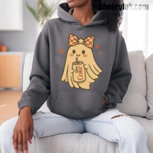 Hoodie Diet Coke Halloween Ghost Bow 9