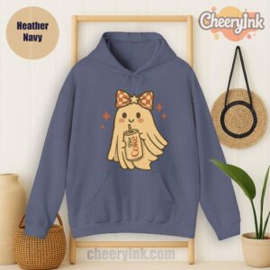 Hoodie Diet Coke Halloween Ghost Bow Heather