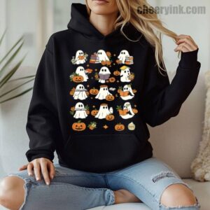 halloween reading ghost hoodie