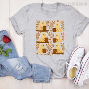Shirt Cute Ghosts Coffee 16 T