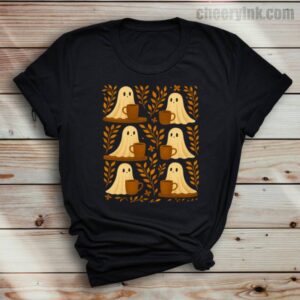 Shirt Cute Ghosts Coffee 37 T