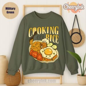 Sweatshirt Cooking Rice Military
