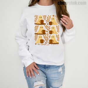 Sweatshirt Cute Ghosts Coffee 1
