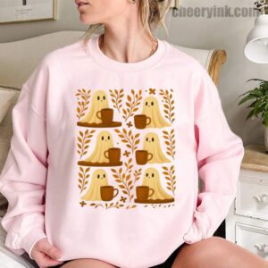 Sweatshirt Cute Ghosts Coffee 11