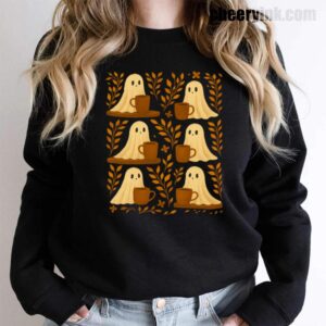 Sweatshirt Cute Ghosts Coffee 15