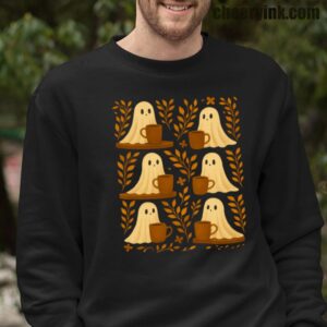 Sweatshirt Cute Ghosts Coffee 16