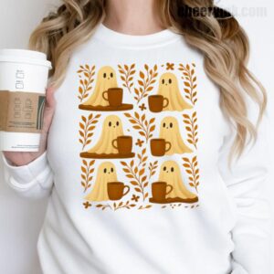 Sweatshirt Cute Ghosts Coffee 17