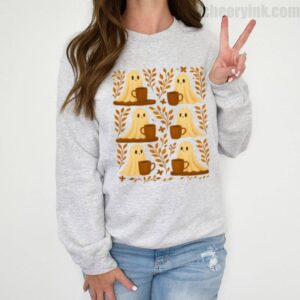 Sweatshirt Cute Ghosts Coffee 2