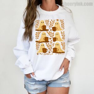Sweatshirt Cute Ghosts Coffee 3
