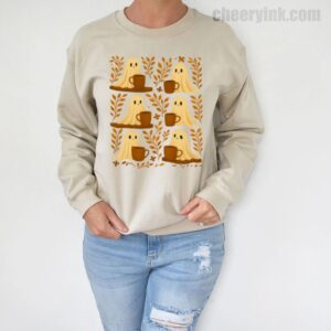 Sweatshirt Cute Ghosts Coffee 5