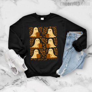 Sweatshirt Cute Ghosts Coffee 7