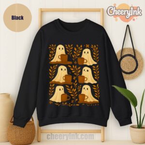 Sweatshirt Cute Ghosts Coffee