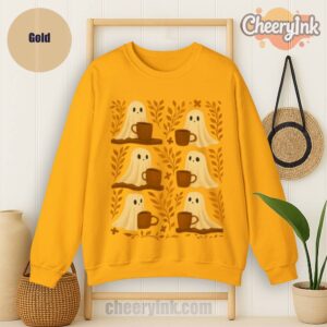 Sweatshirt Cute Ghosts Coffee