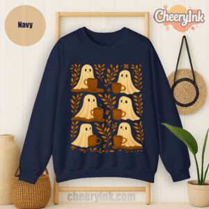 Sweatshirt Cute Ghosts Coffee
