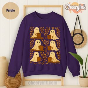 Sweatshirt Cute Ghosts Coffee