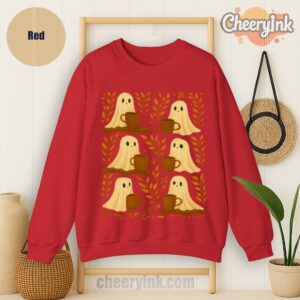 Sweatshirt Cute Ghosts Coffee