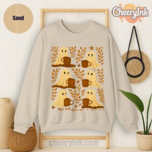 Sweatshirt Cute Ghosts Coffee