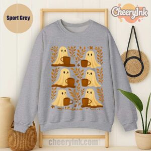 Sweatshirt Cute Ghosts Coffee Sport
