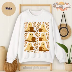 Sweatshirt Cute Ghosts Coffee