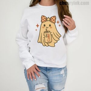 Sweatshirt Diet Coke Halloween Ghost Bow 1