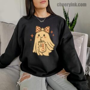 Sweatshirt Diet Coke Halloween Ghost Bow 10