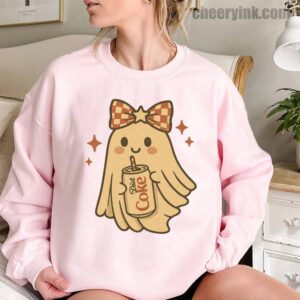 Sweatshirt Diet Coke Halloween Ghost Bow 11