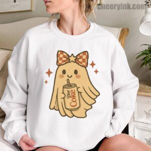 Sweatshirt Diet Coke Halloween Ghost Bow 12