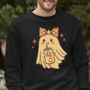Sweatshirt Diet Coke Halloween Ghost Bow 16
