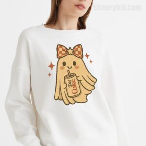 Sweatshirt Diet Coke Halloween Ghost Bow 18