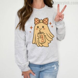 Sweatshirt Diet Coke Halloween Ghost Bow 2