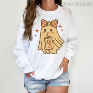 Sweatshirt Diet Coke Halloween Ghost Bow 3 Sweatshirt