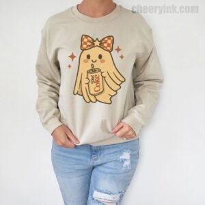 Sweatshirt Diet Coke Halloween Ghost Bow 5