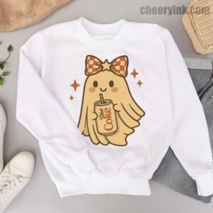 Sweatshirt Diet Coke Halloween Ghost Bow 6