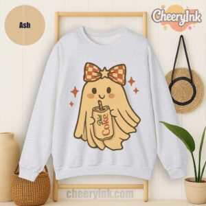 Sweatshirt Diet Coke Halloween Ghost Bow