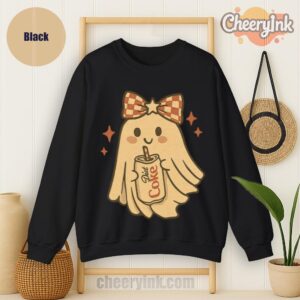 Sweatshirt Diet Coke Halloween Ghost Bow
