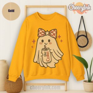 Sweatshirt Diet Coke Halloween Ghost Bow