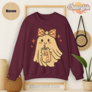 Sweatshirt Diet Coke Halloween Ghost Bow