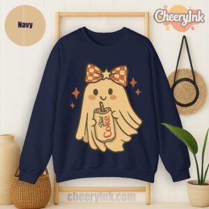 Sweatshirt Diet Coke Halloween Ghost Bow