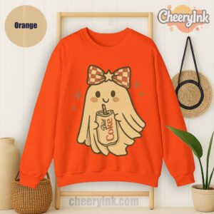 Sweatshirt Diet Coke Halloween Ghost Bow