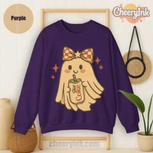 Sweatshirt Diet Coke Halloween Ghost Bow