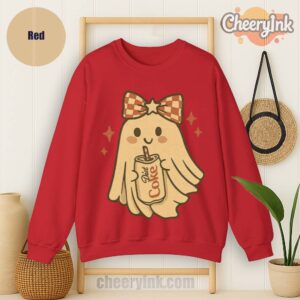 Sweatshirt Diet Coke Halloween Ghost Bow