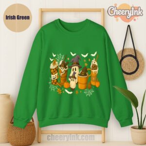 Sweatshirt Skeleton Coffee Cups Irish