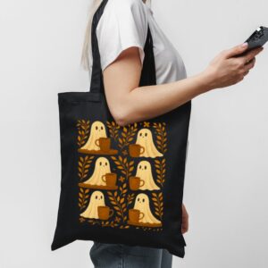 Tote Cute Ghosts Coffee 1 Black