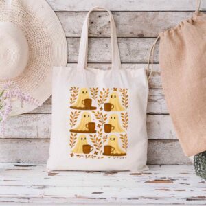 Tote Cute Ghosts Coffee 1 Natural