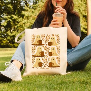 Tote Cute Ghosts Coffee 10 Natural Tote